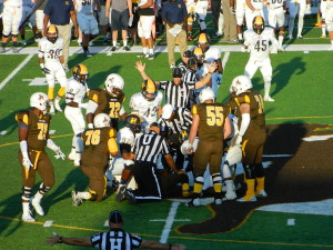 Buster Football pile up
