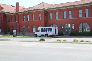 transit in front of depot
