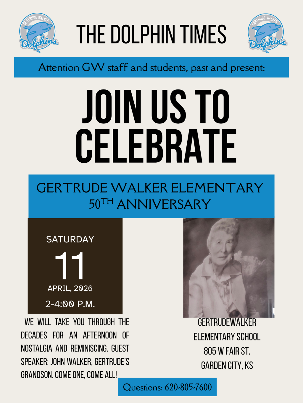 Gertrude Walker 50th Anniversary Invitation